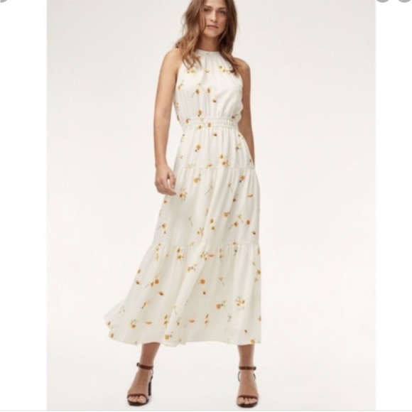 Floral Sleeveless White Dress - Picture 2 of 12